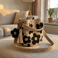 Bolso De Flores Tejido